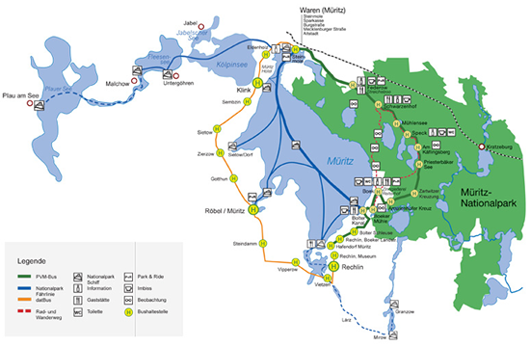 Liniennetz Nationalparkticket