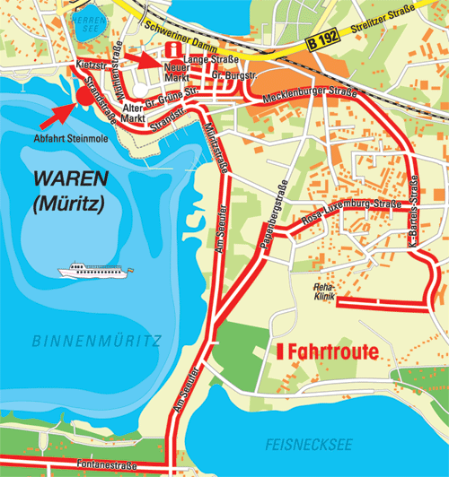 Tschu Tschu Bahn Strecke in Waren